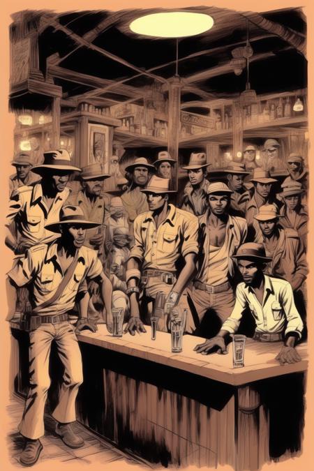 00951-293630210-_lora_Will Eisner Style_1_Will Eisner Style - jack kirby style drawing of the indiana jones style explorer's bar in nairobi with.png